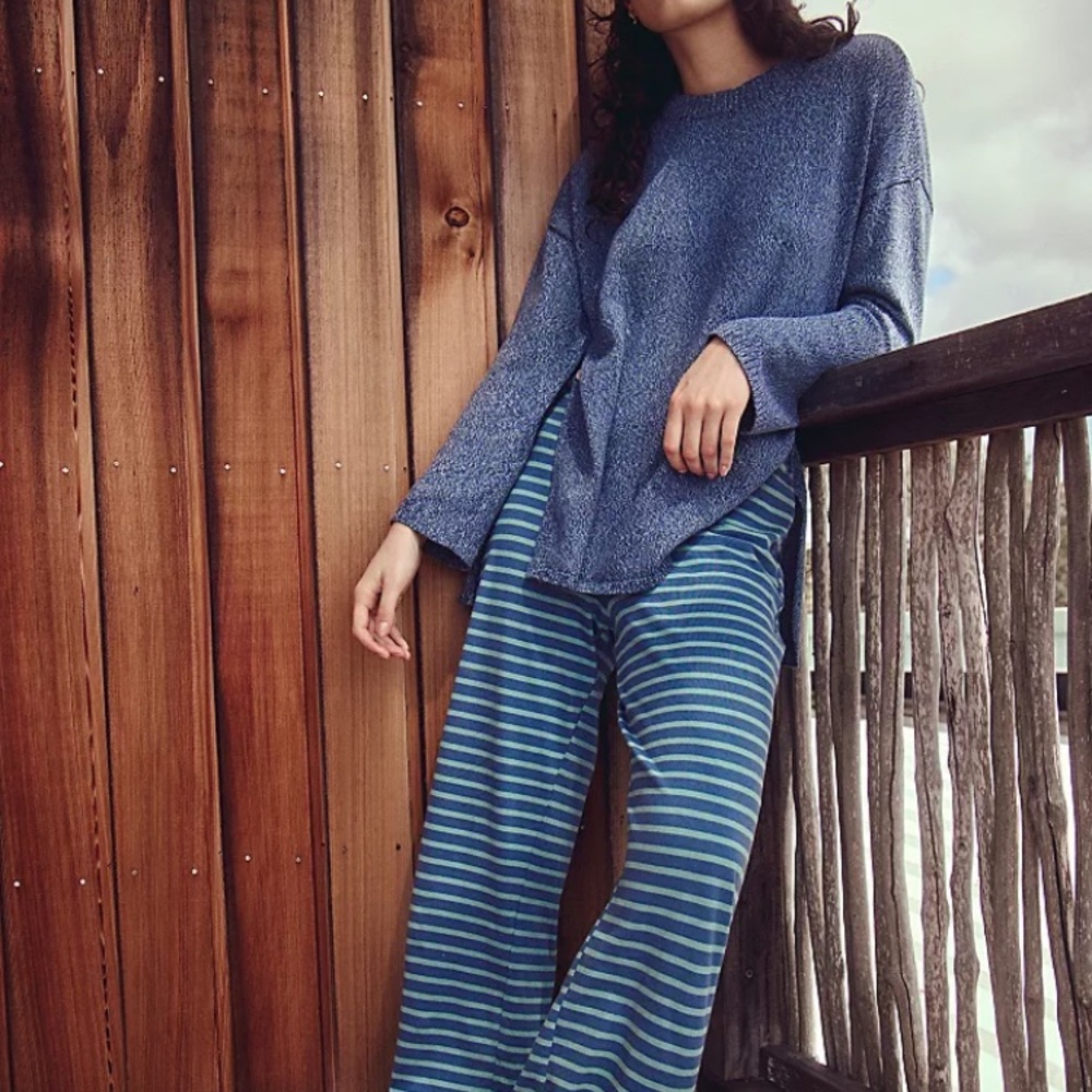 Free people Button up Sweater and Pants Set- size XS